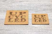Set med FloraPap-etiketter 'UPCYCLED' - Artikelnummer 8306