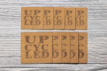 Set med FloraPap-etiketter 'UPCYCLED' - Artikelnummer 8306
