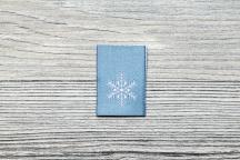 10 vävda etiketter ”snöflinga” - Artikelnummer 8706