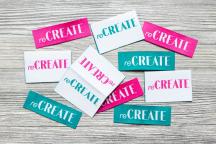 10 vävda etiketter 'reCREATE' - Artikelnummer 8707