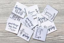 Designerset med tyglappar 'spring love' från Unikati - Artikelnummer 9103