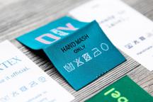 Provset med Flexinera tvättetikett med mittvikning som exempel - Artikelnummer 3006