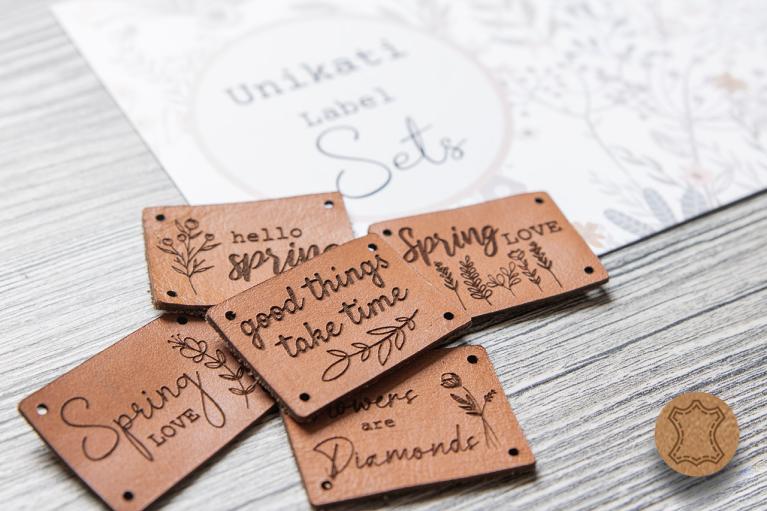 Designerset 'spring love' från Unikati (Naturläder) - Artikelnummer 9102
