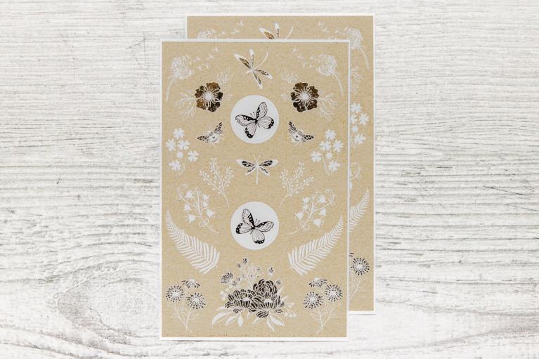 Kreativa klistermärken med blommor och insekter (Artikelnummer 9202)