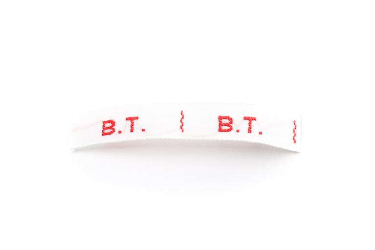 Tygetiketter – Tryckta initialer, 10 mm (Artikelnummer 901)