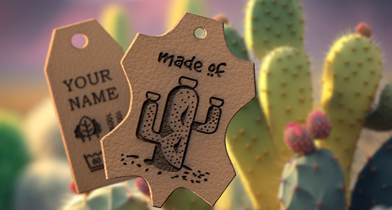 Veganskt kaktusläder för dina etiketter