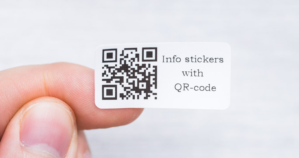 Nylon klistermärken, info klistermärken med QR-kod